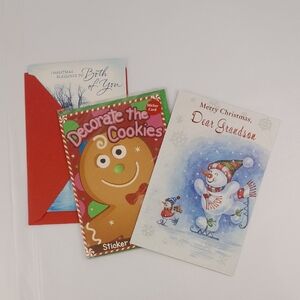 Free w/ Any Purchase- Set Of 3 Christmas Family Grandson Cards